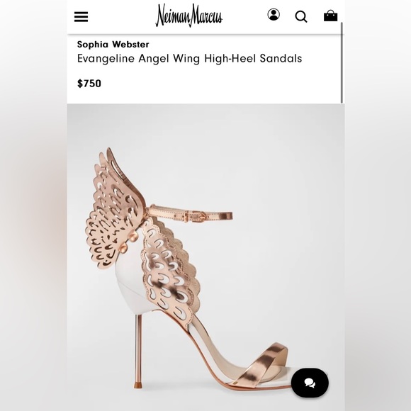 Sophia Webster Evangeline White & Rose Gold High Heel Sandals, size 8.5 - Picture 9 of 9